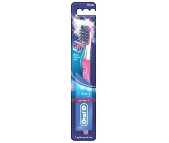 Зубна щітка Oral-B 3D White Luxe Pro-Flex середня, 1 шт