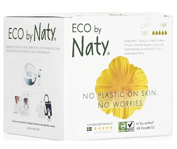 Органічні прокладки Eco by Naty Night 10 шт