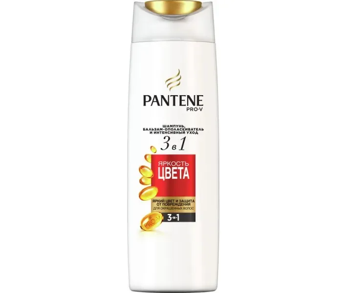 Шампунь і бальзам-ополіскувач Pantene Pro-V 3 в 1 Яскравість кольору 360 мл (8001090673282)