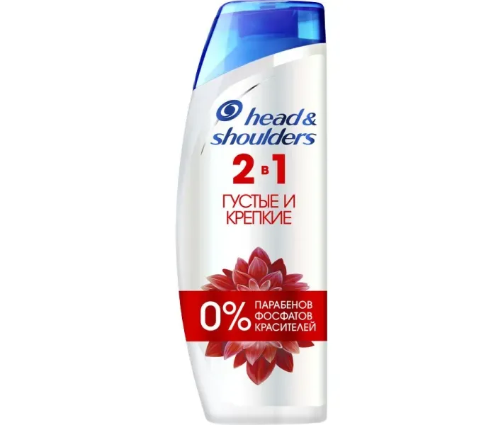 Шампунь і бальзам-ополіскувач 2 в 1 проти лупи Head & Shoulders Густі та міцні 400 мл (4084500148819)