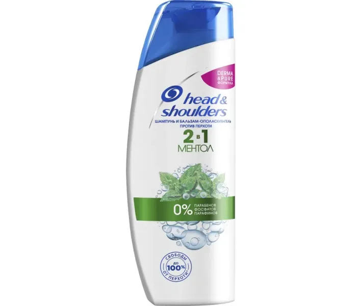 Шампунь і бальзам-ополіскувач 2 в 1 проти лупи Head & Shoulders Ментол 200 мл (5000174028447)