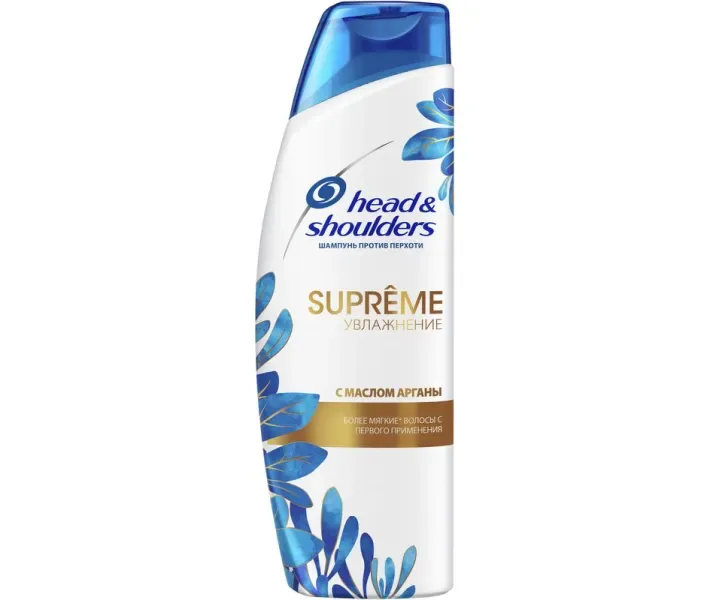Шампунь проти лупи Head & Shoulders Supreme Зволоження 300 мл, Більш м'яке волосся з першого застосування (8001090678348)