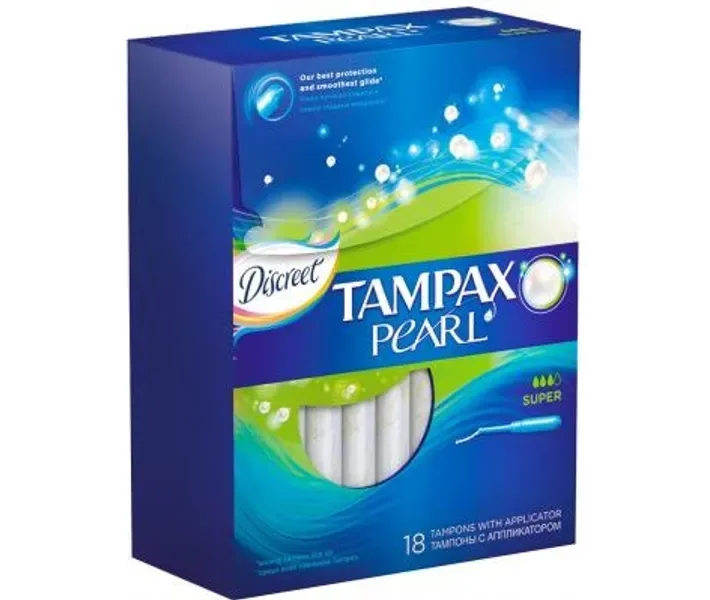 Тампони Tampax Pearl Super з аплікатором 18 шт (4015400533016)
