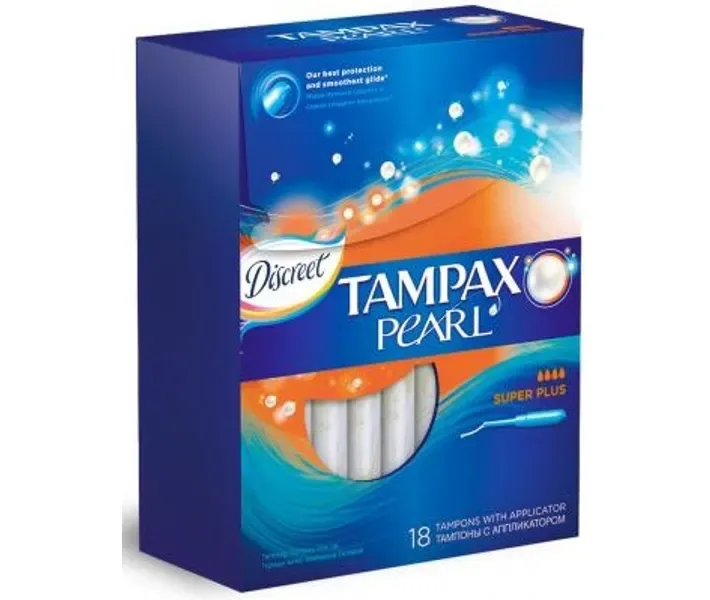 Тампони Tampax Pearl Super Plus з аплікатором 18 шт (4015400669418)