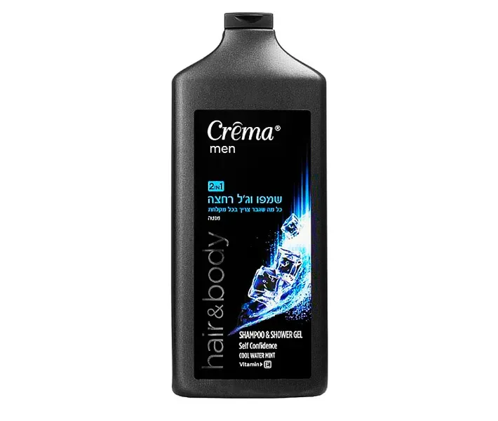 Мужской шампунь-гель для душа 2 в 1 Crema Men Mint, 700 мл