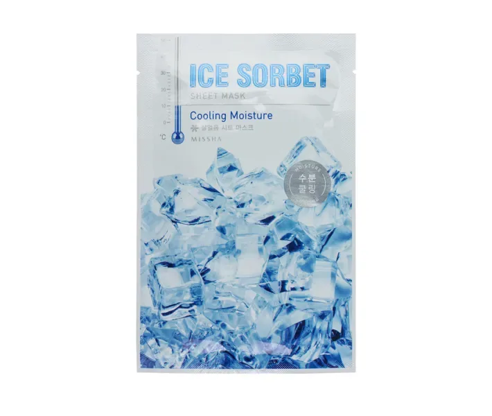 Охлаждающая увлажняющая маска для лица Missha Ice Sorbet Sheet Mask Cooling Moisture, 30 г