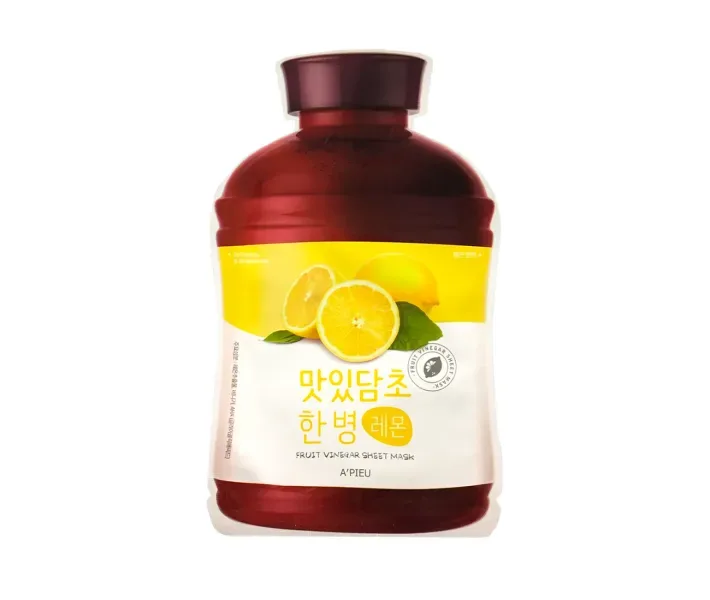 Тканевая маска для лица с лимоном Apieu Fruit Vinegar Sheet Mask Lemon, 20 г