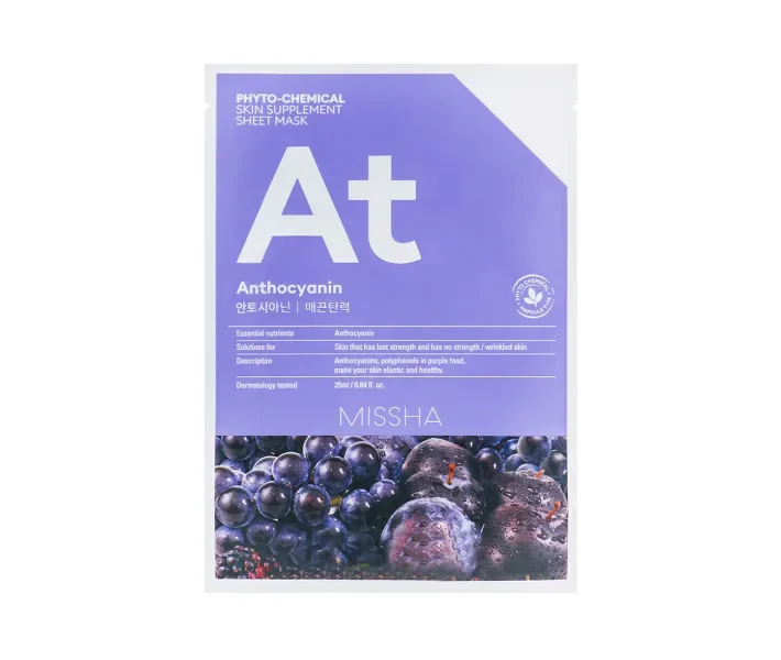 Маска для лица Missha Phytochemical Skin Supplement Sheet Mask Anthocyanin, 25 мл