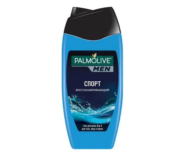 Palmolive MEN Спорт Відновлюючий чоловічий гель для душу 3 в 1 для тіла, обличчя та волосся, 250 мл (8693495034784)