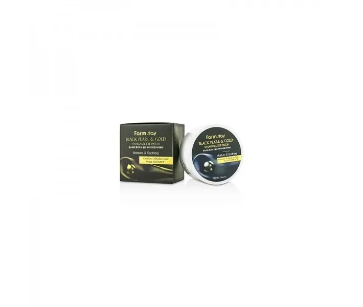 FARMSTAY BLACK PEARL AND GOLD HYDROGEL EYE PATCH