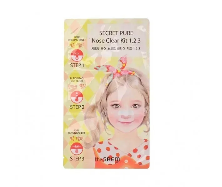Патчі для особи The Saem Secret Pure Nose Clear Kit 1.2.3 (3 в 1)