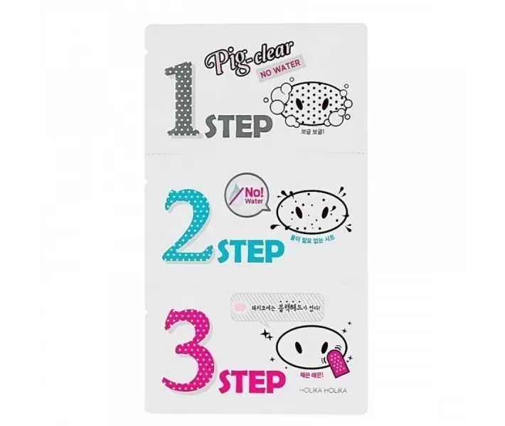 Патчі для носа Holika Holika Pig Nose Clear Black Head 3 Step Kit No Water