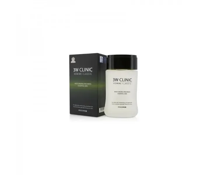 Чоловічий зволожуючий освіжаючий тонер 3w Clinic Homme Classic Moisturizing Freshness Essential Skin