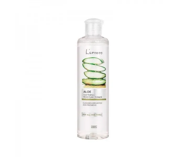 Зволожуючий тонер для обличчя з екстрактом алое вера L'arvore Aloe Soothing Moisture Toner