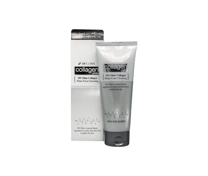 Освітлююча пінка з колагеном 3w Clinic Collagen Whitening Foam Cleansing