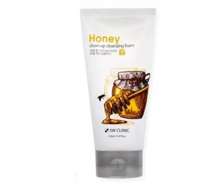 Пінка для вмивання з медом 3w Clinic Honey Clean Up Cleansing Foam