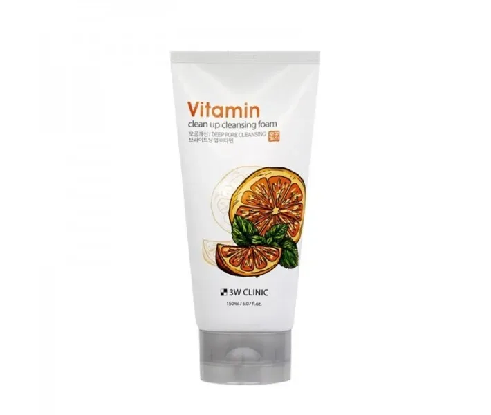 Освіжаюча вітамінна пінка 3w Clinic Vitamin Clean Up Cleansing Foam