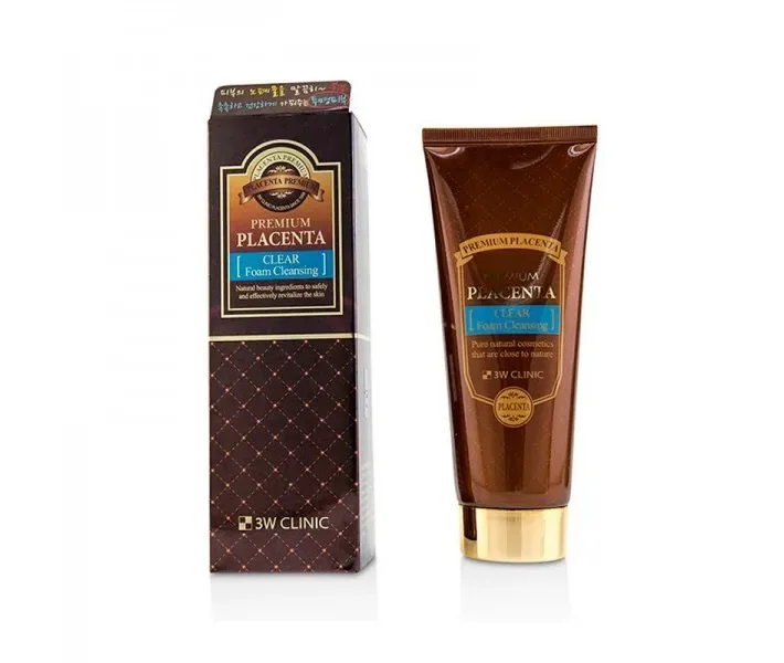 Пінка для вмивання з плацентою 3W Clinic Premium Placenta Clear Foam Cleansing
