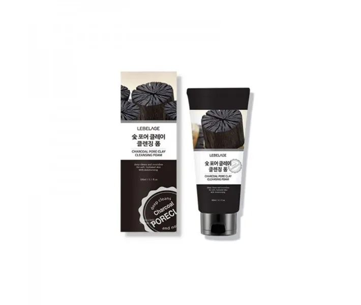 Вугільна очищаюча пори пінка Lebelage Charcoal Pore Clay Cleansing Foam