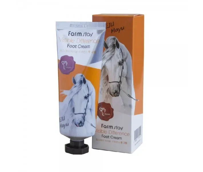 Крем для ніг з кінським маслом, 100мл. Farmstay Jeju Mayu Foot Cream
