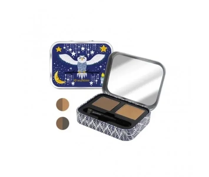 Тіні для брів seaNtree Guick Styling Dual Eye Brow Cake Natural Brown