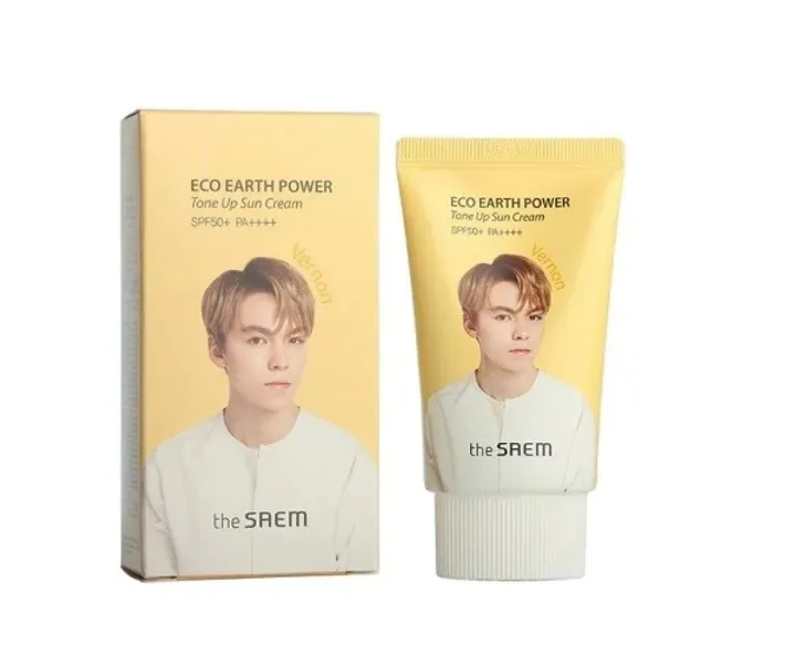 The Saem Eco Earth Power Tone Up Sun Cream SPF50 + PA ++++ Seventeen Vernon