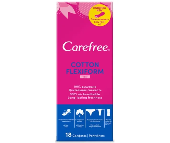 Щоденні прокладки Carefree Flexiform Fresh жіночі гігієнічні 18 шт (3574661064345)