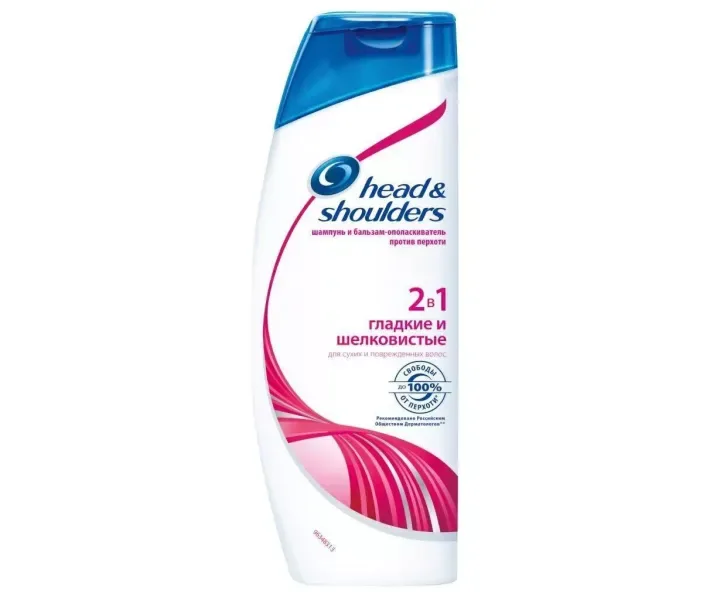 Шампунь та бальзам-ополіскувач проти лупи Head & Shoulders Гладкі та шовковисті 2 в 1 400 мл