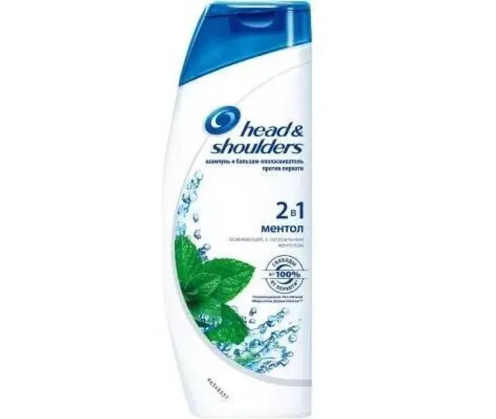 Шампунь та бальзам-ополіскувач 2 в 1 проти лупи Head & Shoulders Ментол, 400 мл