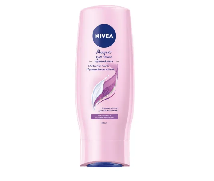 Бальзам-догляд молочко для волосся Nivea здоровий блиск, 200 мл