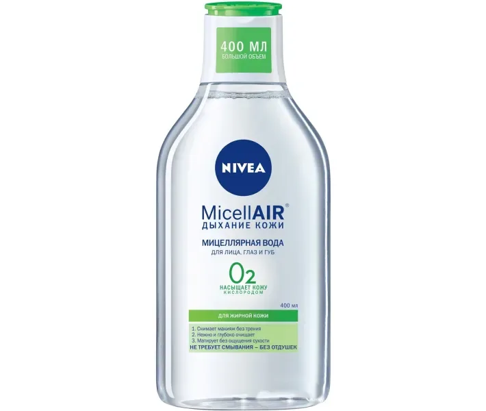 Матирующая Міцелярна вода Nivea для жирної шкіри, 400 мл