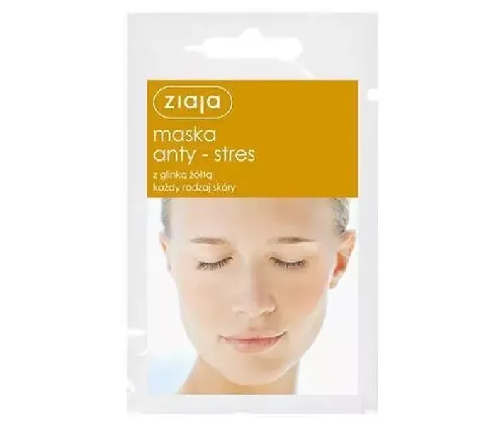 Маска для обличчя Ziaja ANTI-STRESS із жовтою глиною, 7 мл