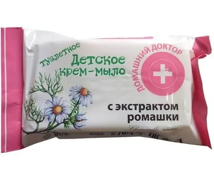 Дитяче крем-мило Домашний Доктор з екстрактом Ромашки, 70 г