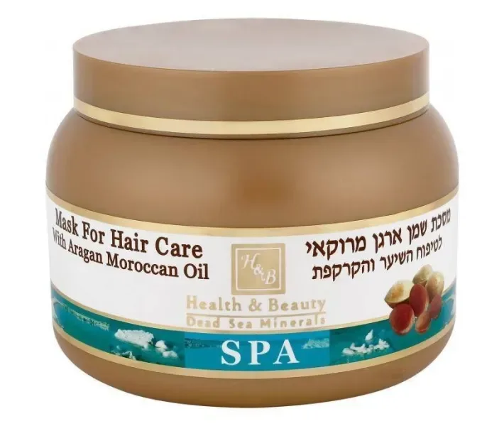 Маска Health & Beauty для сухого пошкодженого волосся з маслом арганії марокканської, 250 мл