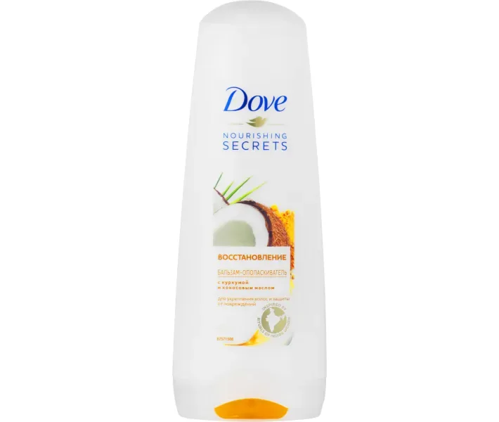 Бальзам-ополіскувач Dove Nourishing secrets відновлення з куркумою і кокосовим маслом, 350 мл