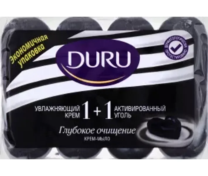 Мило Duru Soft Sensations 1+1 Активоване вугілля, 4*90 г