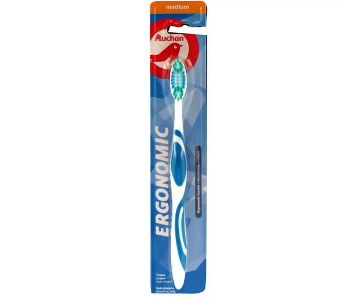 Зубная щетка Auchan Ergonomic Medium