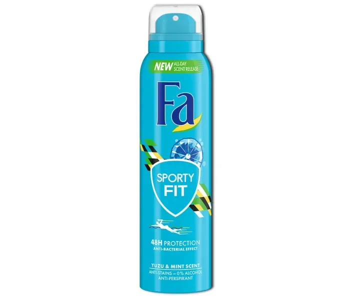 Fa Sporty Fit Антиперспірант-спрей Аромат Юзу і м'яти 150 мл (5201143735469)