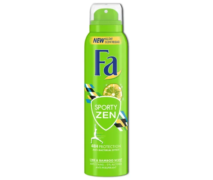 Fa Sporty Zen Антиперспірант-спрей Аромат Лайма і бамбука 150 мл (4015100217759)