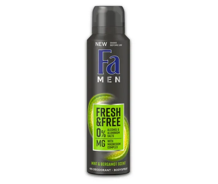 Дезодорант-аерозоль Fa Men Fresh&Free Ментол-бергамот 150 мл (9000101251647)