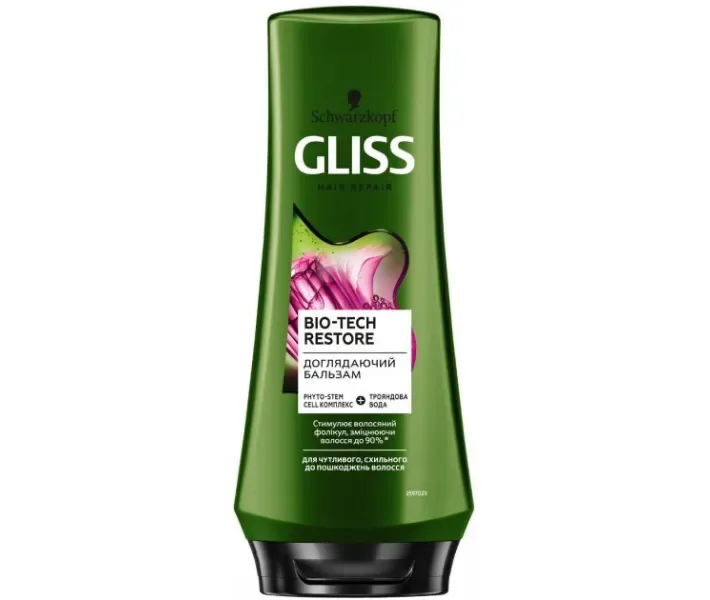 Доглядаючий бальзам GLISS Bio-Tech для чутливого, схильного до пошкоджень волосся 200 мл (4015100298208)