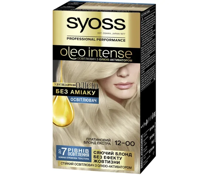 Фарба для волосся SYOSS Oleo Intense 12-00 Сріблястий Блонд 115 мл (4015100188578)