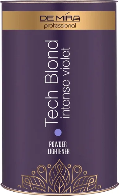 Пудра знебарвлювальна DeMira professional blond intense violet з антижовтим ефектом Фіолетова 300 г
