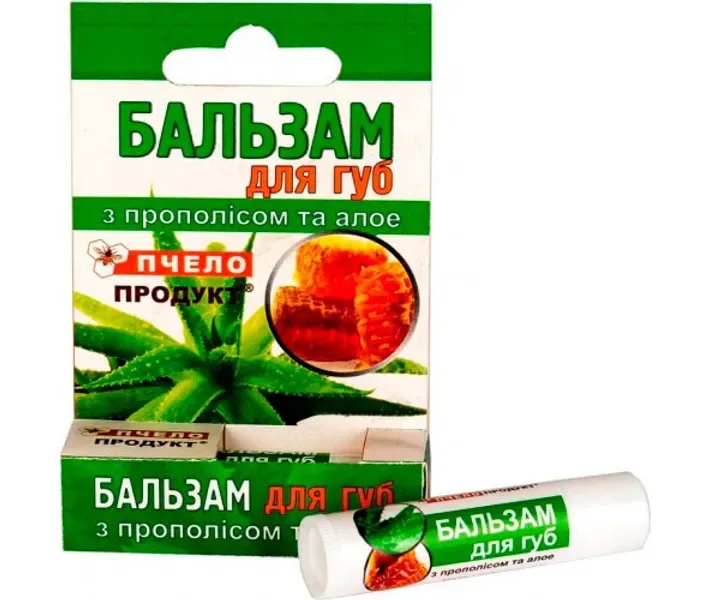 Бальзам для губ Пчелопродукт с прополисом и алоэ 10%, 5г (042)