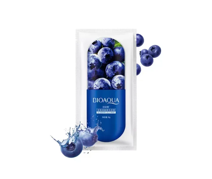 Маска нічна гелева зволожуюча для обличчя BIOAQUA Mask Чорниця 8 г