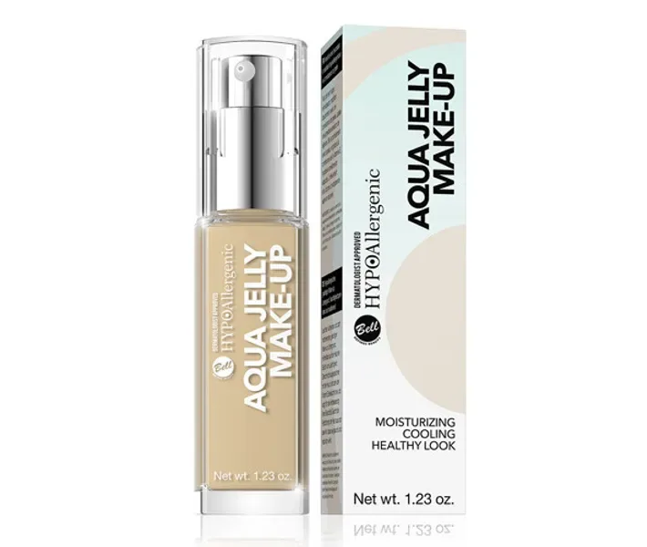 Зволожуючий флюїд і матуючий Bell AQUA JELLY Hypo Allergenic №2 natural (HBF1046)
