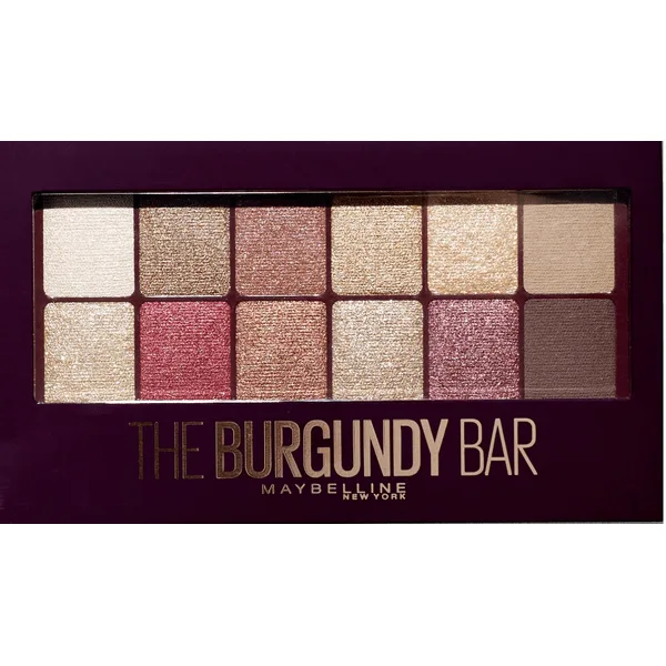 Палетка тіней Maybelline New York The Burgundy bar відтінок Бургунді, 9,6 мл