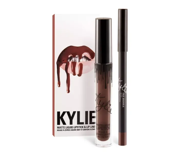 Матова помада та олівець для губ Kylie Matte Liquid Lipstick & Lip Liner TRUE BROWN K