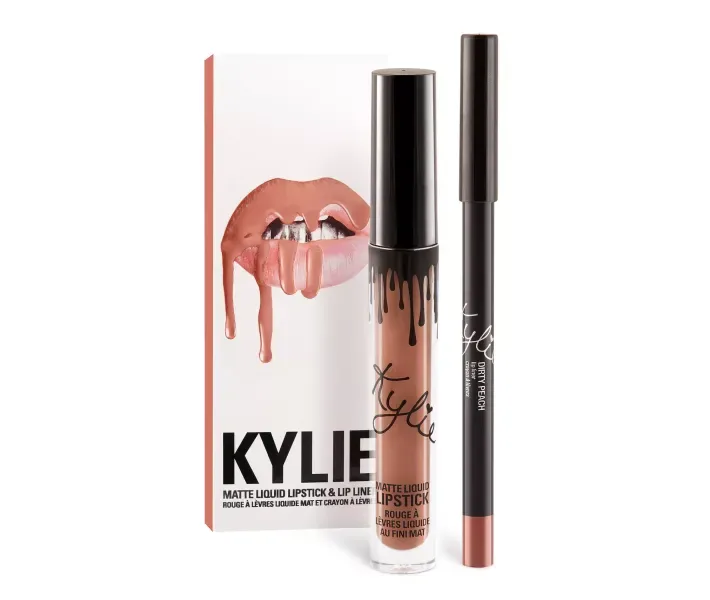 Матова помада та олівець для губ Kylie Matte Liquid Lipstick & Lip Liner DIRTY PEACH
