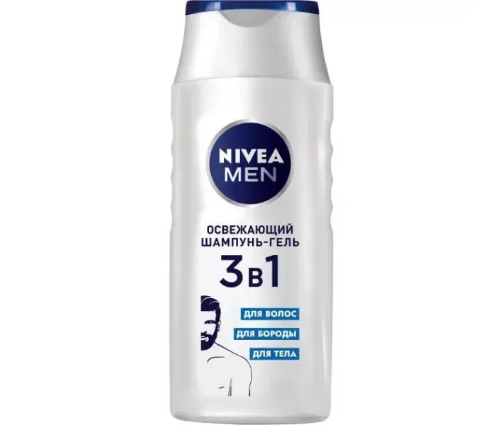 Шампунь-гель Nivea Men Освіжаючий 3 в 1, 250 мл